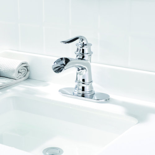 Parlos Home Single Hole Faucet Singlehandle Bathroom Faucet with Drain